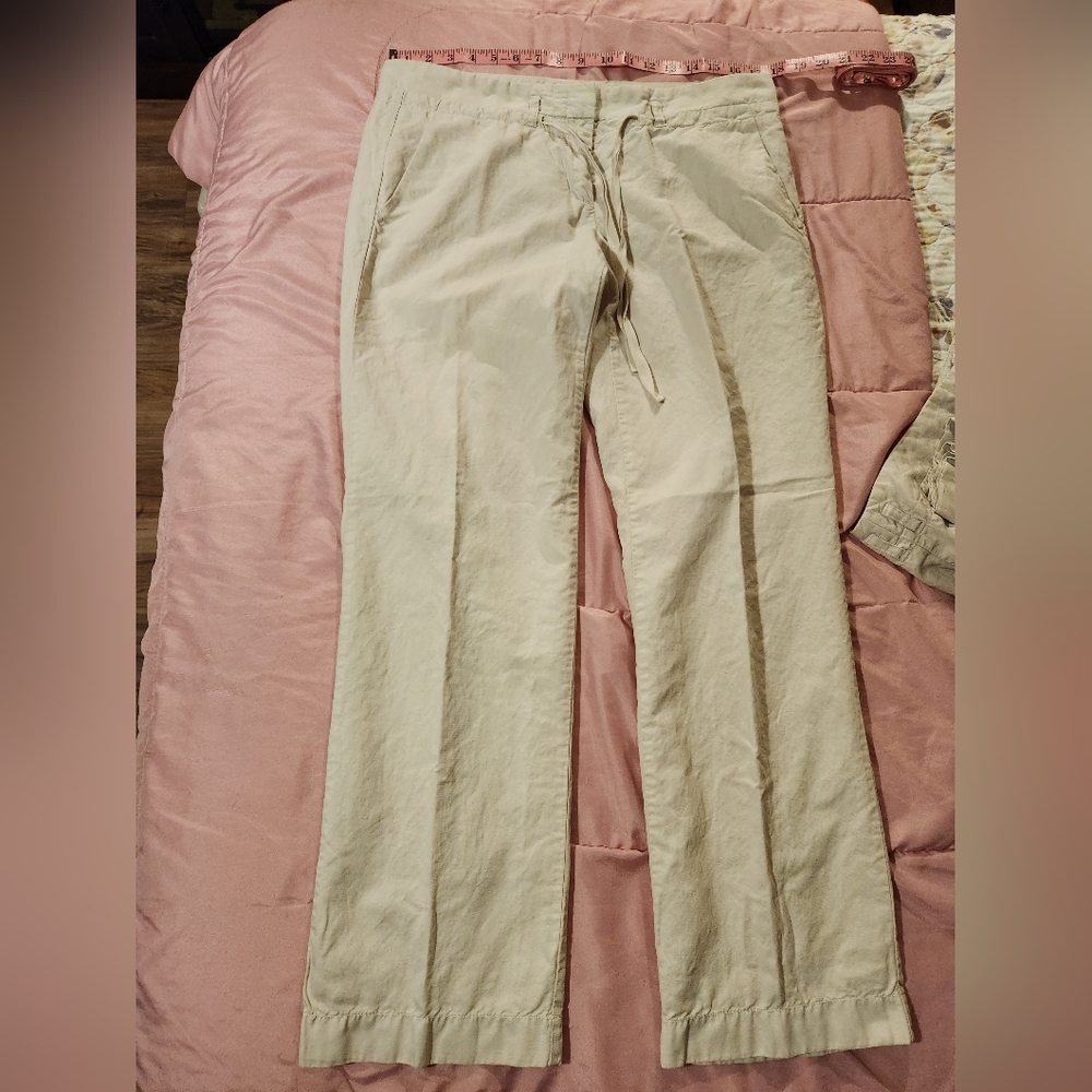 J Crew City Fit w/draw string size 10 (tan)